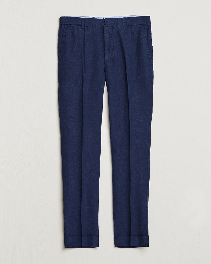 Herren | | Polo Ralph Lauren | Linen Pleated Trousers Navy