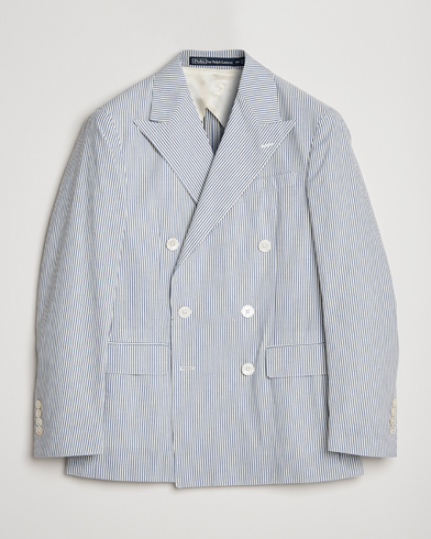 Herren | Baumwollsakko | Polo Ralph Lauren | Cotton Seersucker Sportcoat Cream/Antique Blue