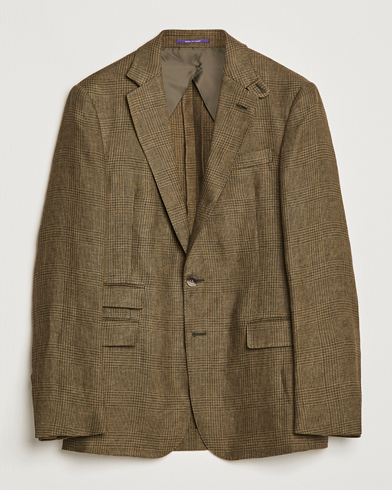 Herren | Stilvolle Jacken | Ralph Lauren Purple Label | Herringbone Wool Jacket Sage Green