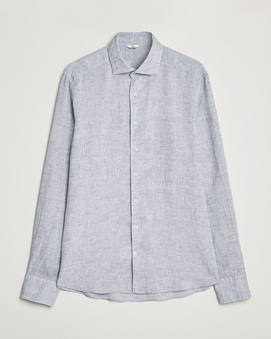 Herren |  | Stenströms | Slimline Cut Away Linen Shirt Grey