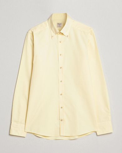 Herren |  | Stenströms | Slimline Button Down Pinpoint Oxford Shirt Yellow