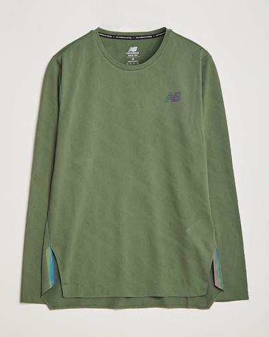 Herren | Langarm T-Shirt | New Balance Running | Q Speed Jacquard Long Sleeve T-Shirt Olive