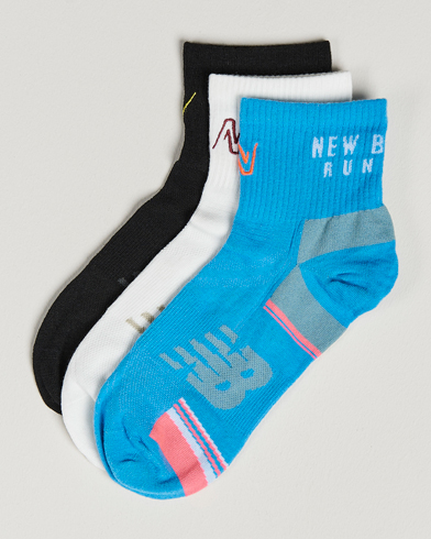 Herren | New Balance Running | New Balance Running | 3-Pack Ankle Running Socks White/Black/Blue