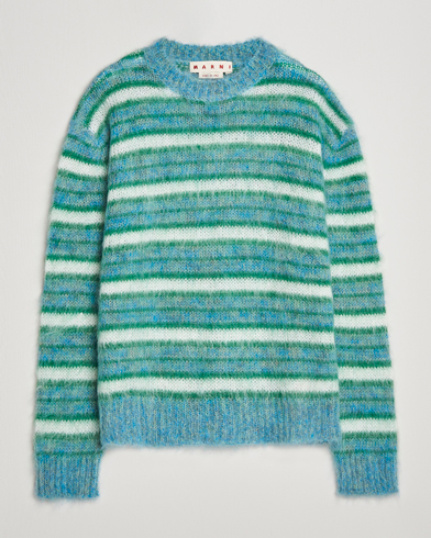 Herren |  | Marni | Striped Mohair Sweater Turquoise