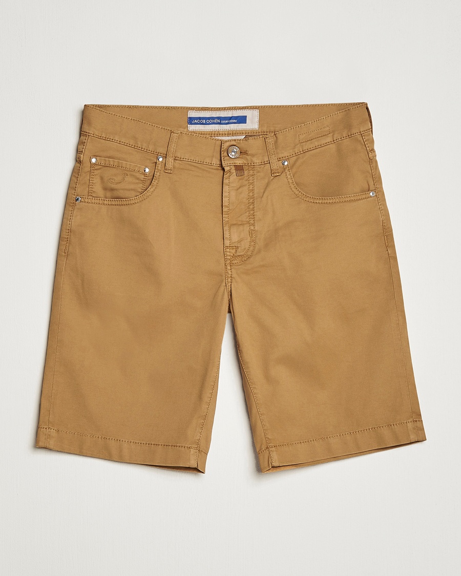 Herren | | Jacob Cohën | Nicolas Cotton Twill Shorts Beige