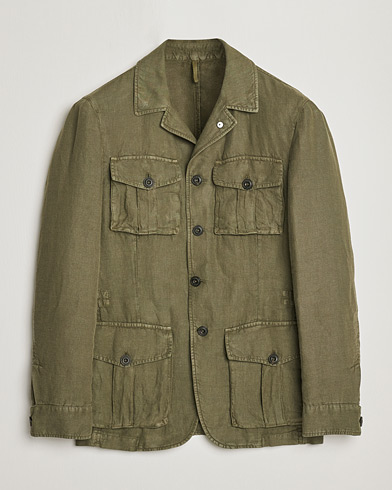 Herren | Sakkos | L.B.M. 1911 | Linen Safari Jacket Olive