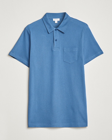 Herren |  | Sunspel | Riviera Polo Shirt Blue Stone