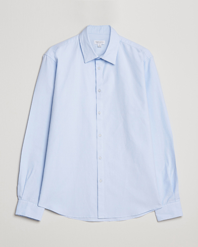 Herren |  | Sunspel | Casual Oxford Shirt Light Blue