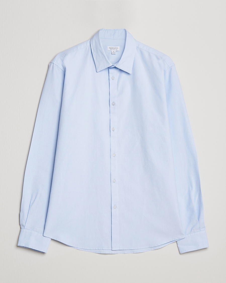 Herren | Hemden | Sunspel | Casual Oxford Shirt Light Blue