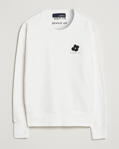 Herren |  | Lardini | Cotton Embroidery Logo Sweatshirt White