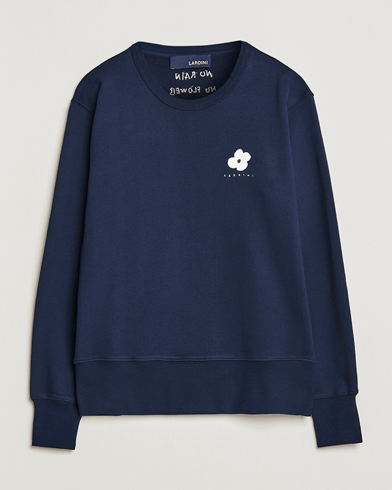 Herren |  | Lardini | Cotton Embroidery Logo Sweatshirt Navy