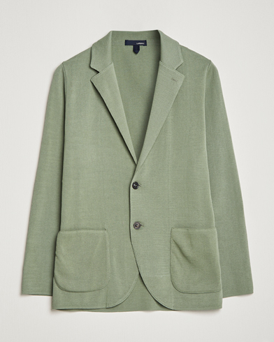 Herren |  | Lardini | Knitted Cotton Blazer Soft Green
