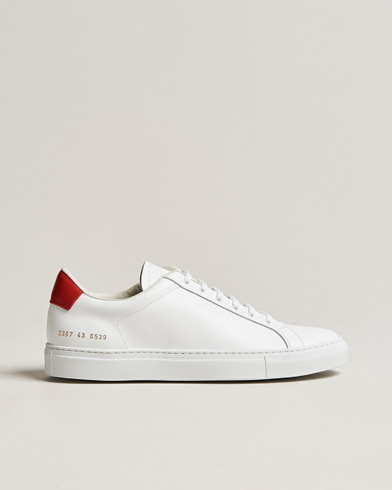 Herren |  | Common Projects | Retro Low Suede Sneaker White/Red