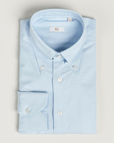Herren | Formelle Hemden | 100Hands | Gold Line Natural Stretch Oxford Shirt Light Blue