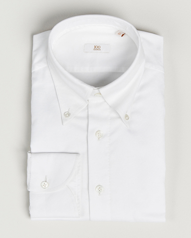 Herren | Luxury Brands | 100Hands | Gold Line Natural Stretch Oxford Shirt White