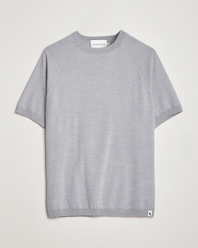 Herren |  | Peregrine | Knitted Wool T-Shirt Light Grey