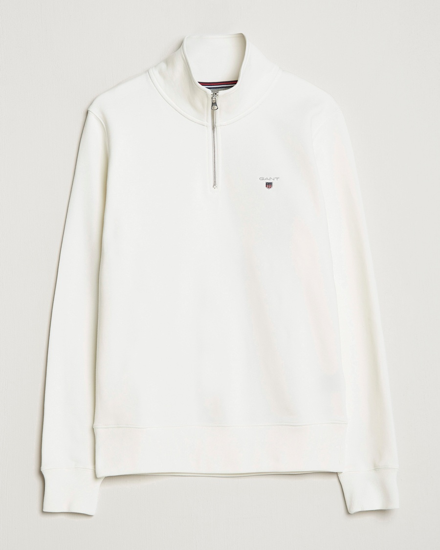 Herren | | GANT | Original Shield Logo Half-Zip Eggshell