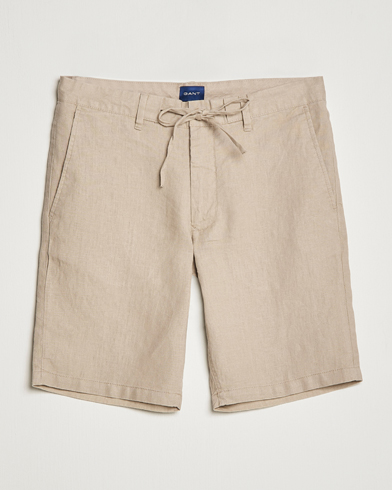 Herren | Leinenshorts | GANT | Relaxed Linen Drawstring Shorts Concrete Beige