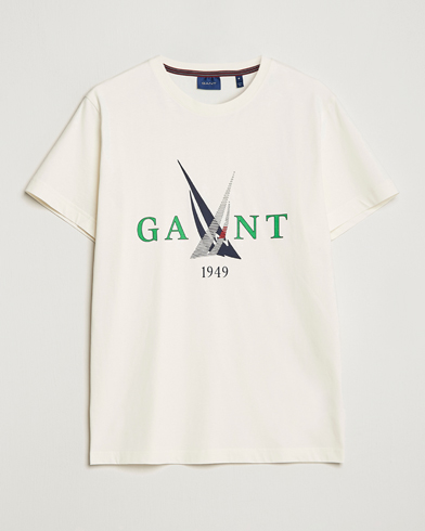 Herren |  | GANT | Sailing Logo Crew Neck T-Shirt Cream