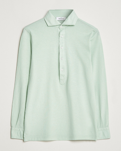 Herren |  | Gran Sasso | Popover Shirt Light Green