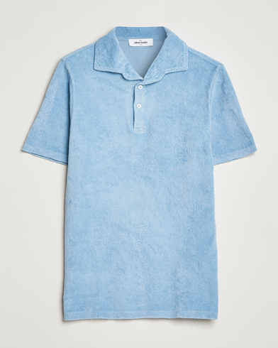 Herren | Poloshirt | Gran Sasso | Cotton Terry Polo Light Blue