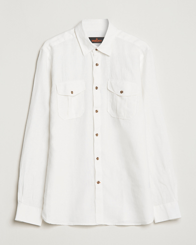 Herren |  | Morris | Safari Linen Shirt White