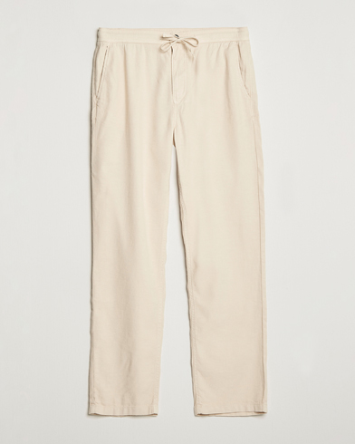 Herren | Leinenhosen | Morris | Fenix Linen Drawstring Trousers Beige