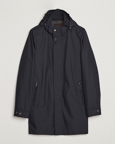 Herren |  | MooRER | Waterproof Hooded Coat Dark Blue