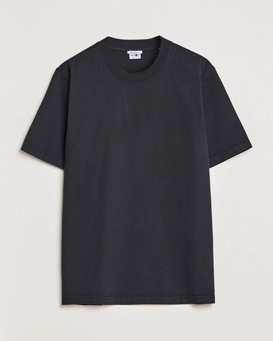 Herren | Schwartze t-shirts | NN07 | Adam Pima Crew Neck T-Shirt Black