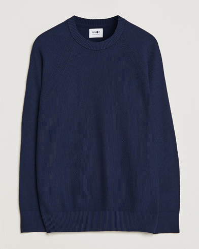 Herren | Business & Beyond | NN07 | Brandon Cotton Knitted Sweater Navy Blue