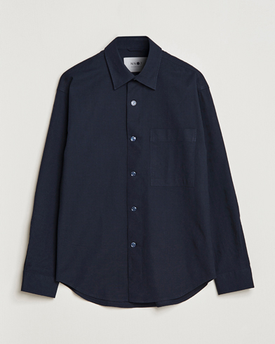 Herren |  | NN07 | Adwin Cotton Pocket Shirt Navy Blue