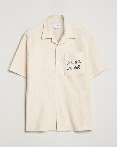 Herren | Kurzarmhemden | NN07 | Julio Knitted Structured Shirt Ecru
