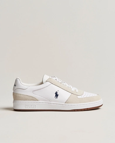 Herren | Sneaker mit niedrigem Schaft | Polo Ralph Lauren | CRT Leather/Suede Sneaker White/Beige
