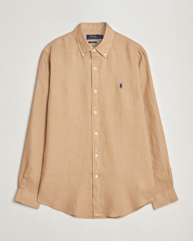 Herren |  | Polo Ralph Lauren | Custom Fit Linen Button Down Vintage Khaki