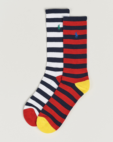 Herren |  | Polo Ralph Lauren | Striped 2-Pack Sock Red/Navy