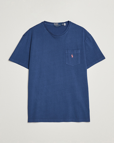 Herren |  | Polo Ralph Lauren | Cotton/Linen Crew Neck T-Shirt Light Navy