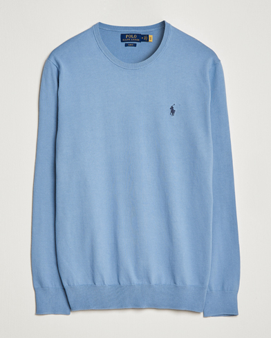 Herren | Strickpullover | Polo Ralph Lauren | Cotton Crew Neck Sweater Channel Blue