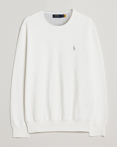 Herren | Strickpullover | Polo Ralph Lauren | Textured Crew Neck Sweater Deckwash White