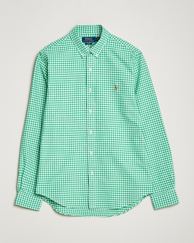 Herren |  | Polo Ralph Lauren | Slim Fit Oxford Checked Shirt Emerald/White