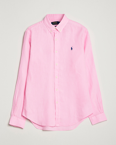 Herren |  | Polo Ralph Lauren | Slim Fit Linen Button Down Shirt Carmel Pink