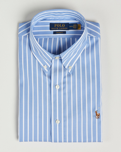 Herren | Hemden | Polo Ralph Lauren | Custom Fit Striped Dress Shirt Blue/White