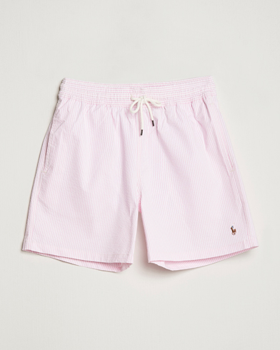 Herren |  | Polo Ralph Lauren | Recyceled Traveler Boxer Seersucker Swimshorts Pink/White