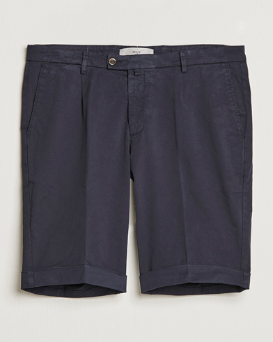 Herren | Summer | Briglia 1949 | Pleated Cotton Shorts Navy