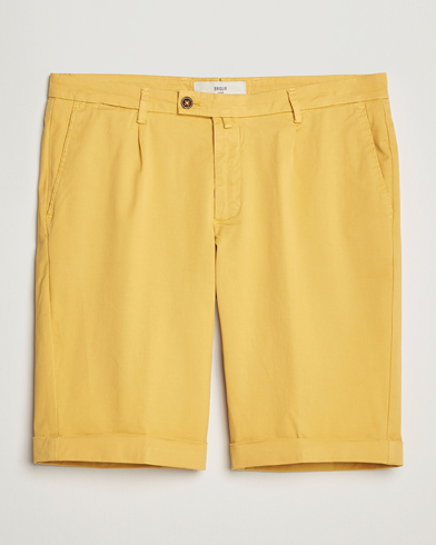 Herren |  | Briglia 1949 | Pleated Cotton Shorts Yellow