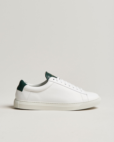 Herren |  | Zespà | ZSP4 Nappa Leather Sneakers White/Dark Green
