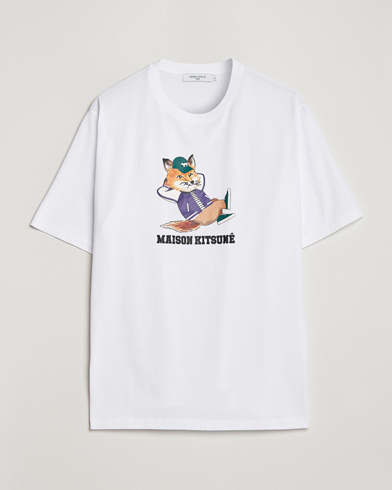 Herren | Kurzarm T-Shirt | Maison Kitsuné | Dressed Fox Print Tee White