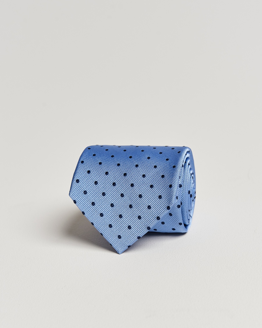 Amanda Christensen Dot Classic Tie 8 cm Sky Blue/Navy – Blau
