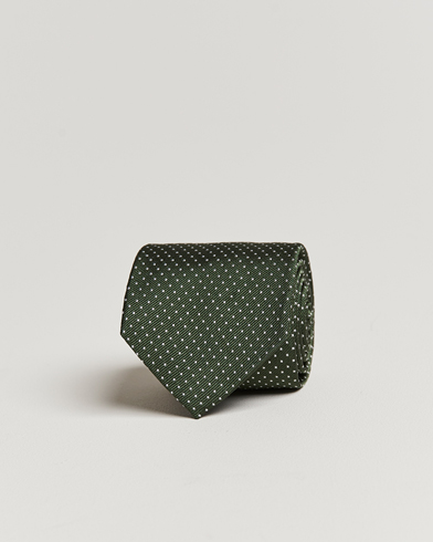 Herren |  | Amanda Christensen | Micro Dot Classic Tie 8 cm Olive/White