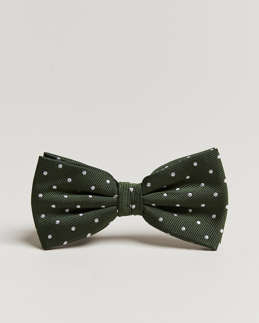 Herren | | Amanda Christensen | Dot Pre Tie Silk Olive/White