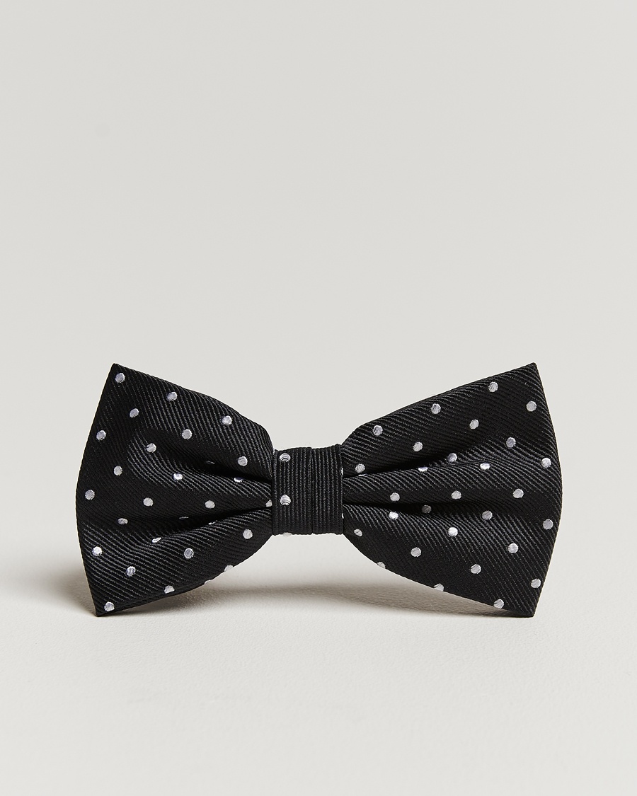 Herren | | Amanda Christensen | Dot Pre Tie Silk Black/White